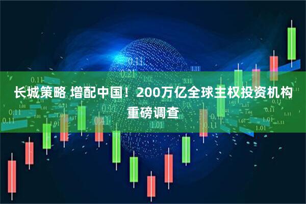 长城策略 增配中国！200万亿全球主权投资机构重磅调查